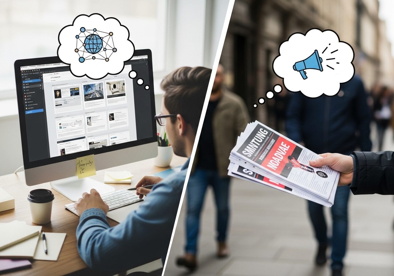 ホームページとチラシは労力も効果も全く違う　目的と役割を理解しよう